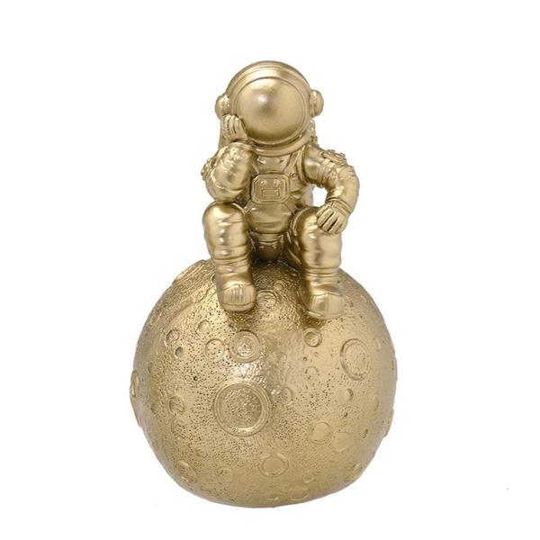 Imagem de Escultura Astronauta na Lua Pensando 15cm Espressione