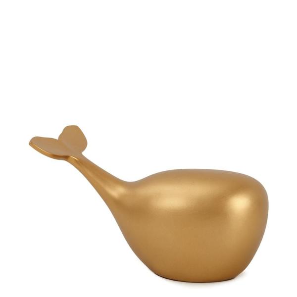 Imagem de ESCULTURA BALEIA EM POLIRRESINA DOURADO MART 20cm