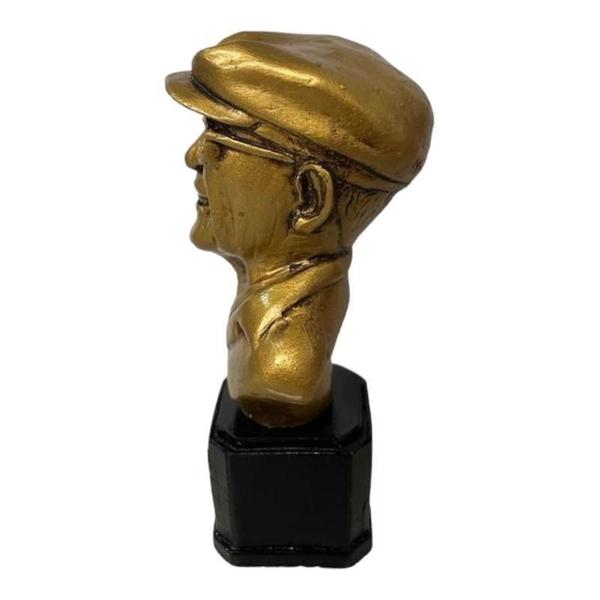 Imagem de Escultura Busto Chico Xavier Dourado 13,5 Cm Em Resina