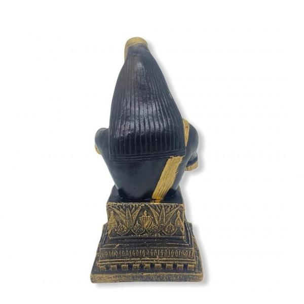 Imagem de Escultura Busto De Thot Preto Com Dourado 14,5 Cm Em Resina