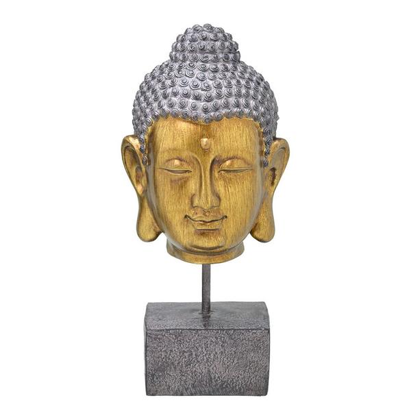 Imagem de Escultura Cabeca Buda Com Base 35cm Espressione