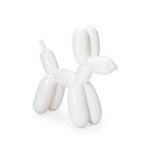 Imagem de Escultura cachorro estilo bexiga em poliresina branco mart