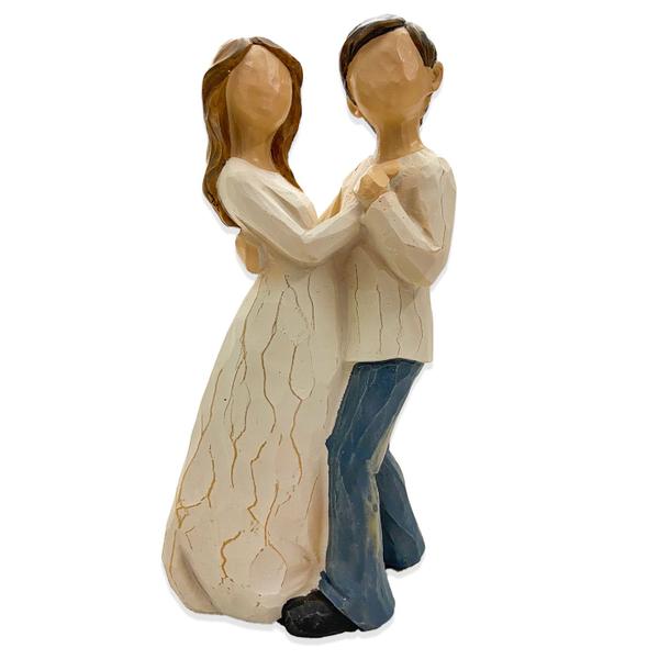 Imagem de Escultura Casal Dançando Festa Resina 15x8cm