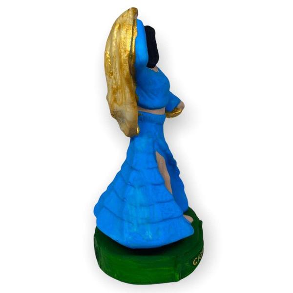 Imagem de Escultura Cigana Azul Clara 11 cm em Resina