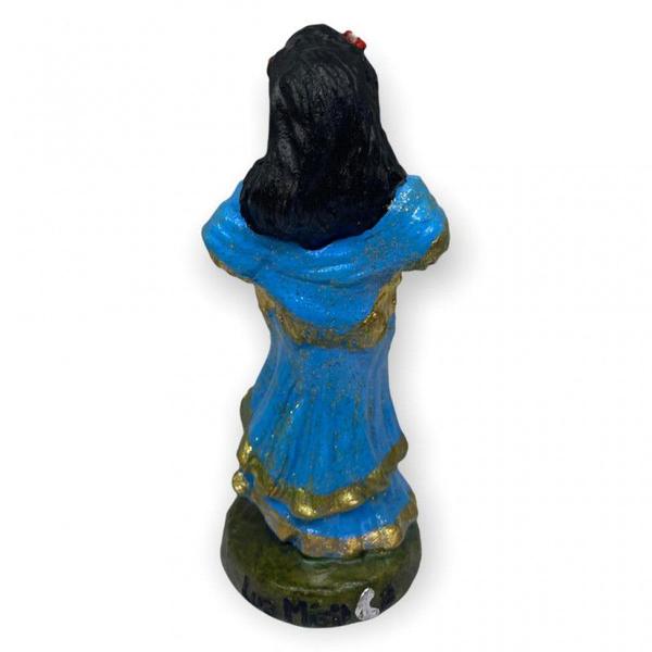 Imagem de Escultura Cigana Azul Clara em Resina 15 cm