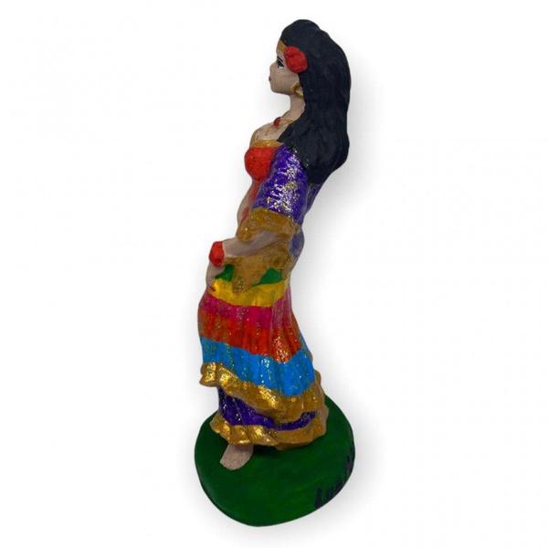 Imagem de Escultura Cigana Sete Saias Colorida 15 cm em Resina