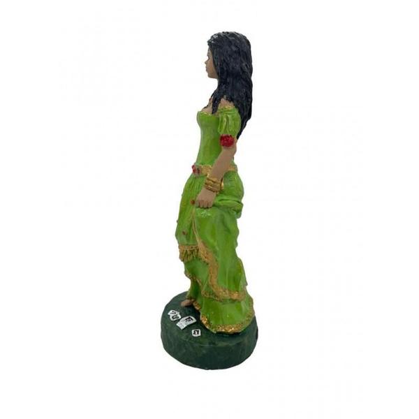 Imagem de Escultura Cigana Verde Clara Esmeralda 23 Cm Em Resina