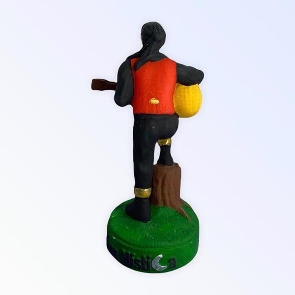 Imagem de Escultura Cigano Preto e Vermelho 11 cm  em Resina