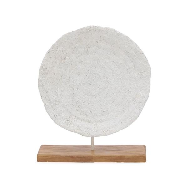 Imagem de Escultura Coral Decorativo Branco em Poliresina 34cm 19042 Mart