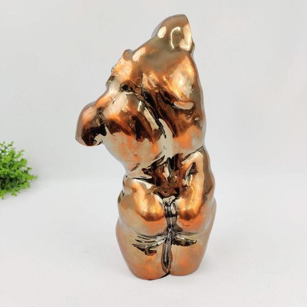 Imagem de Escultura Corpo Masculino Cobre 31X17X10Cm Ceramica