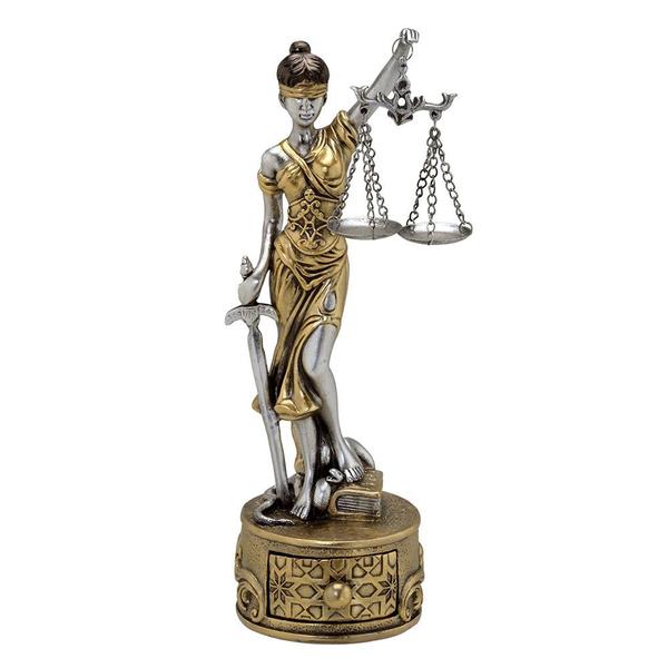 Imagem de Escultura Dama da Justiça Escritorio Decoração Enfeite Sala