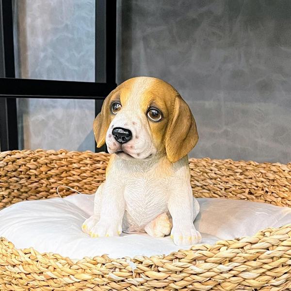 Imagem de Escultura De Cachorro Beagle Filhote Decorativo