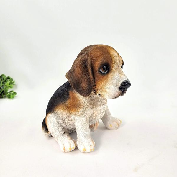 Imagem de Escultura De Cachorro Beagle Filhote Decorativo