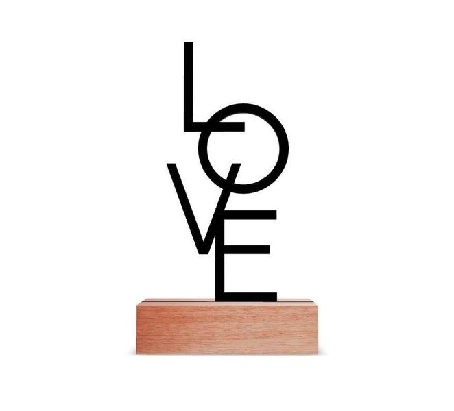 Imagem de Escultura de Mesa, Palavra Love 15x27cm 004 - Cru