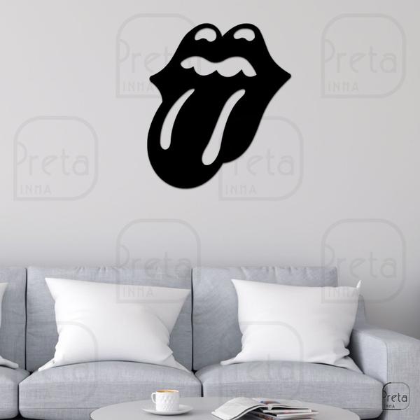 Imagem de Escultura de Parede Decorativo Musica Rolling Stones 60x52cm