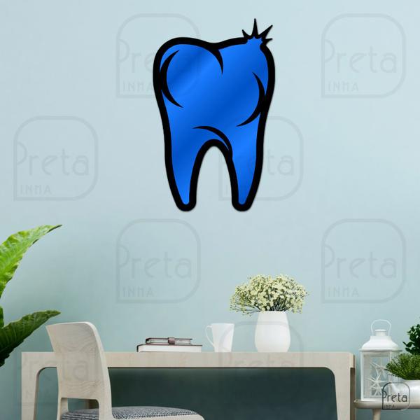 Imagem de Escultura de Parede Decorativo Profissão Dentista 50x31cm