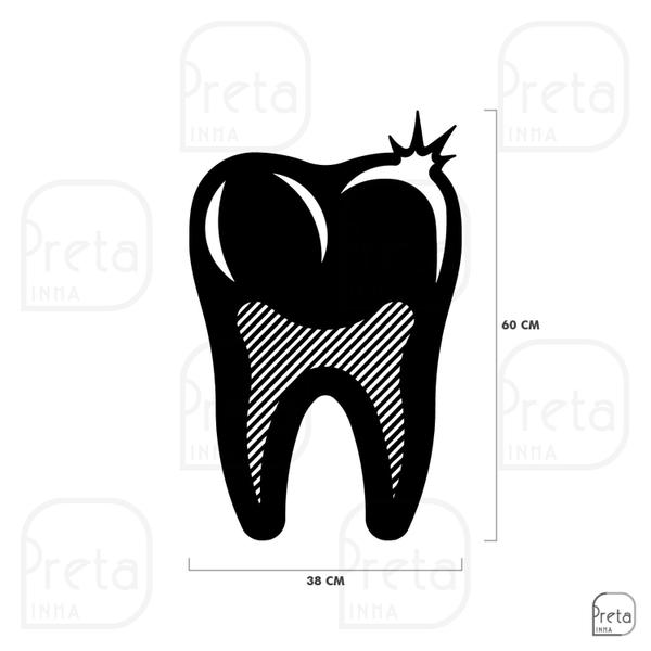 Imagem de Escultura de Parede Decorativo Profissão Dentista 60x38cm