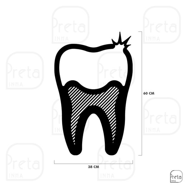 Imagem de Escultura de Parede Decorativo Profissão Dentista 60x38cm