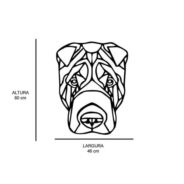 Imagem de Escultura de Parede em MDF Shar-Pei Geométrico