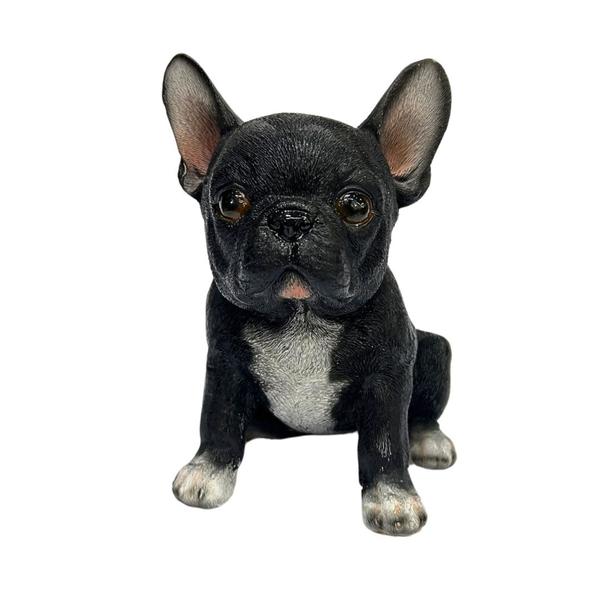 Imagem de Escultura de Resina Cachorro Bulldog Francês - 18CM