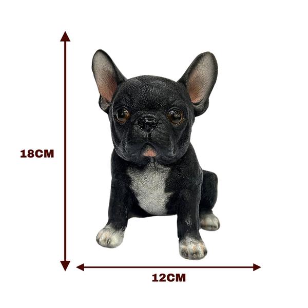 Imagem de Escultura de Resina Cachorro Bulldog Francês - 18CM