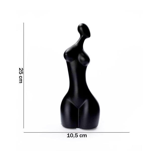 Imagem de Escultura Decorativa Corpo Preto 25x10,5 cm - D'Rossi