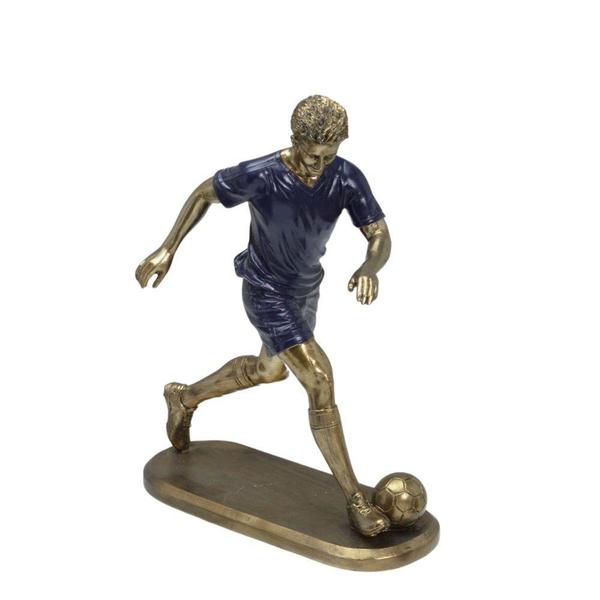 Imagem de Escultura decorativa jogador de futebol em resina - 23,5cm - Espressione