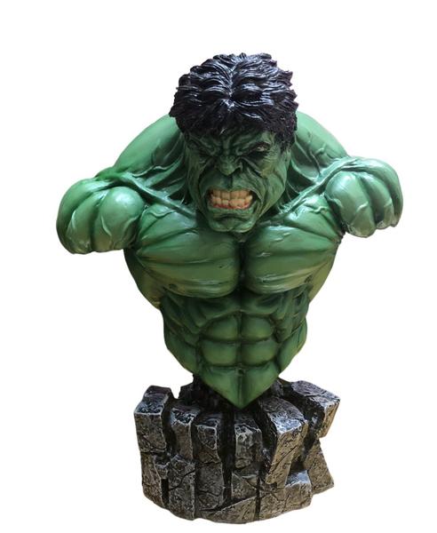 Imagem de Escultura do hulk de gesso e fibra