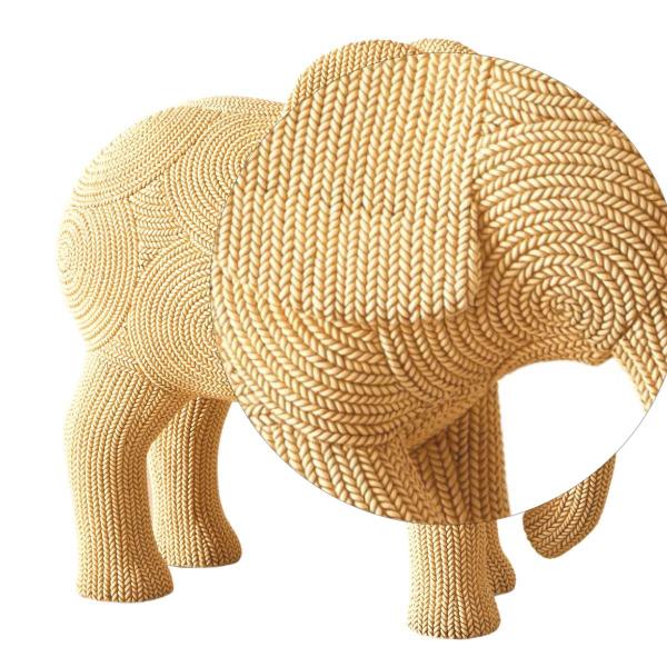 Imagem de Escultura Elefante Bege Poliresina - Mart