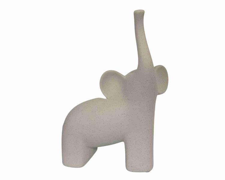 Imagem de Escultura Elefante em Cerâmica Branco 16569 G Mart