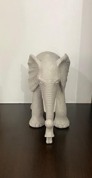 Imagem de Escultura Elefante em Polirresina com Menina Cinza 30cm Mart