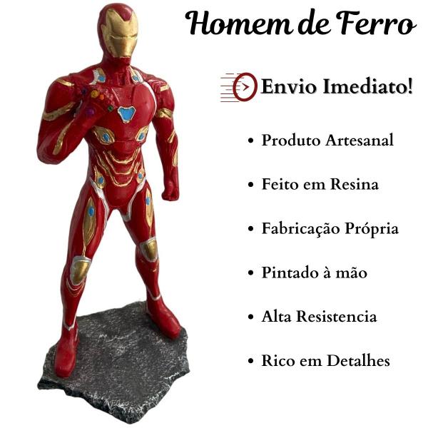 Imagem de Escultura em Resina Boneco Homem de Ferro Réplica Grande