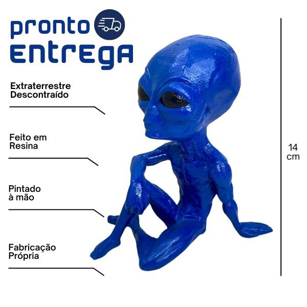 Imagem de Escultura Em Resina Mini Alienígena E.t Diversas Cores