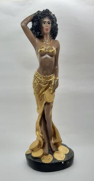 Imagem de Escultura Estátua Estatueta Imagem Gesso 22cm Altar Congá Orixá Nanã Buruquê E Pombagira Cigana Do Ouro Umbanda Candomblé