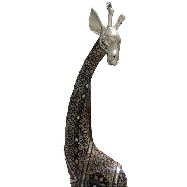 Imagem de Escultura Estatueta Girafa Enfeite Decorativo Resina 55cm - 5890441118120