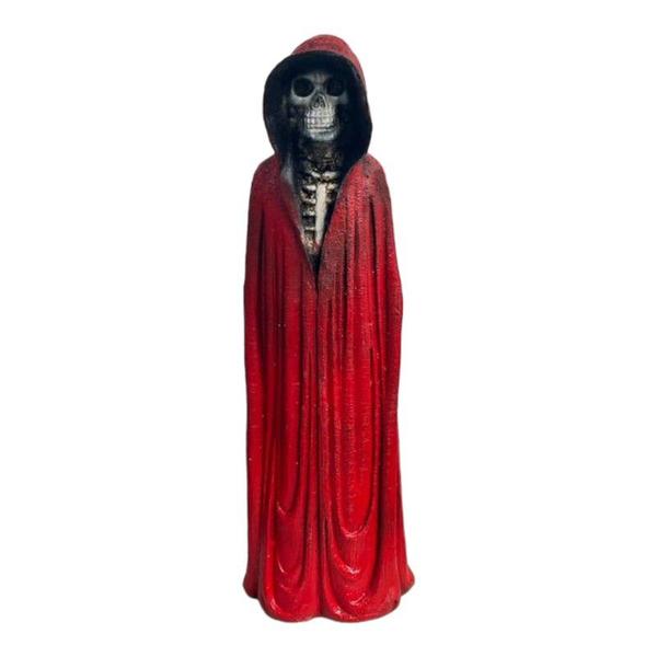 Imagem de Escultura Exú Caveira Manto Vermelho 22 cm em Resina