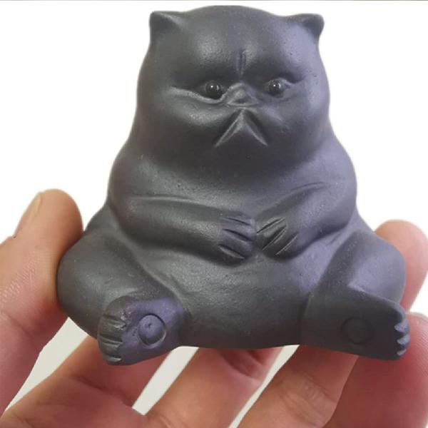 Imagem de Escultura Gato Preto Em Resina Estatueta Egipcia Decoração