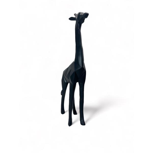 Imagem de Escultura Girafa Preta em polirresina Grande mart 37,5cm