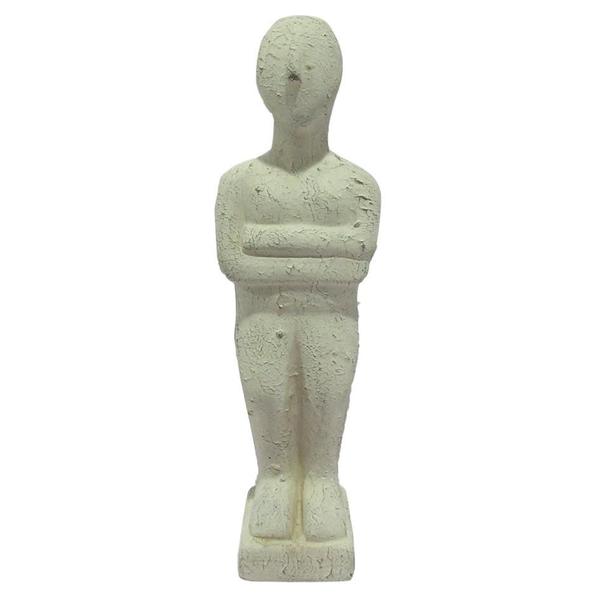 Imagem de Escultura homem decorativo de cimento bege g