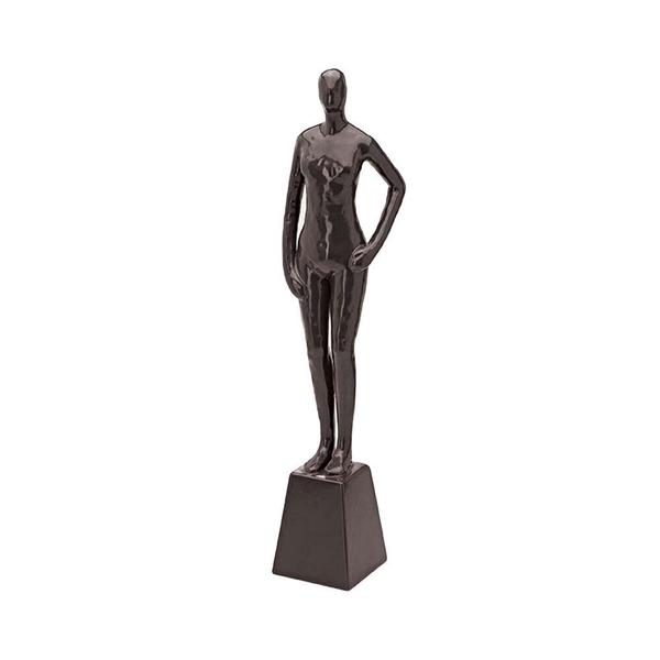 Imagem de Escultura Homem Em Cerâmica Preto Mart 44x10cm