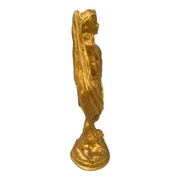 Imagem de Escultura Lúcifer Do Ouro 25 Cm Dourado Prosperidade Resina