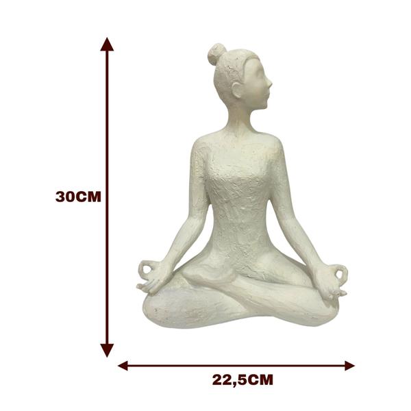 Imagem de Escultura Mulher Yoga em Resina - 30CM