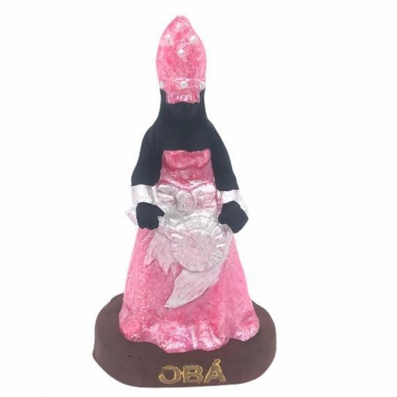 Imagem de Escultura Obá 10 Cm Cor Rosa Em Resina