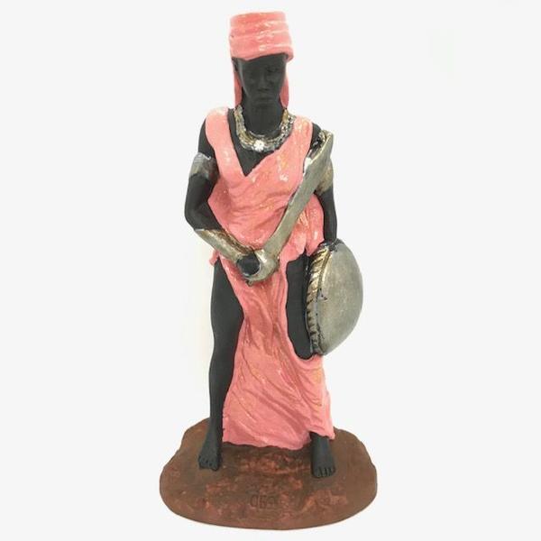 Imagem de Escultura Oba 25cm resina rosa