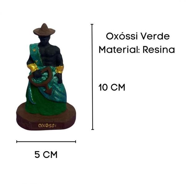 Imagem de Escultura Orixá Oxóssi Em Resina 10 Cm Umbanda Candomblé