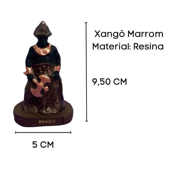 Imagem de Escultura Orixá Xangô Em Resina 9,5 Cm