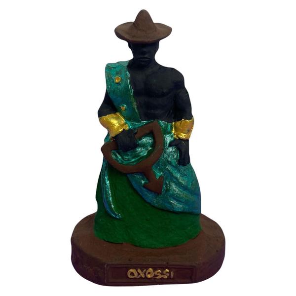 Imagem de Escultura Oxossi Verde 10 Cm Em Resina