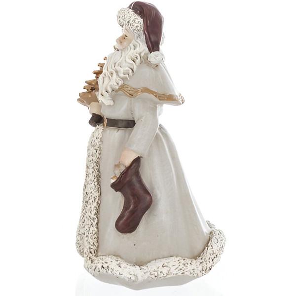 Imagem de Escultura Papai Noel Enfeite Meia Resina Árvore Decorativo