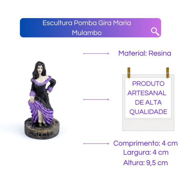 Imagem de Escultura Pomba Gira Maria Mulambo 10 cm Em Resina