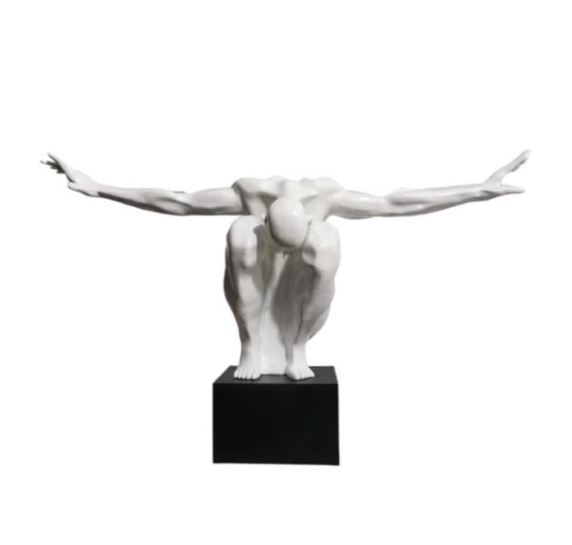 Imagem de Escultura Porcelana Branca Robusta Arte Moderna Formosa